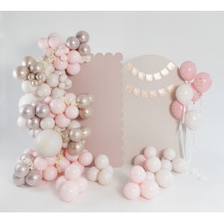 Baner ''Chrzest Święty'',  jasny różowy