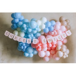 Baner ''Chrzest Święty'',  jasny różowy