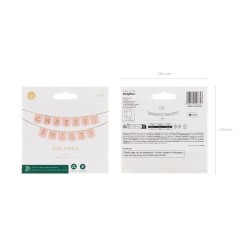 Baner ''Chrzest Święty'',  jasny różowy