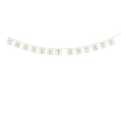 Baner ''Chrzest Święty'', biały