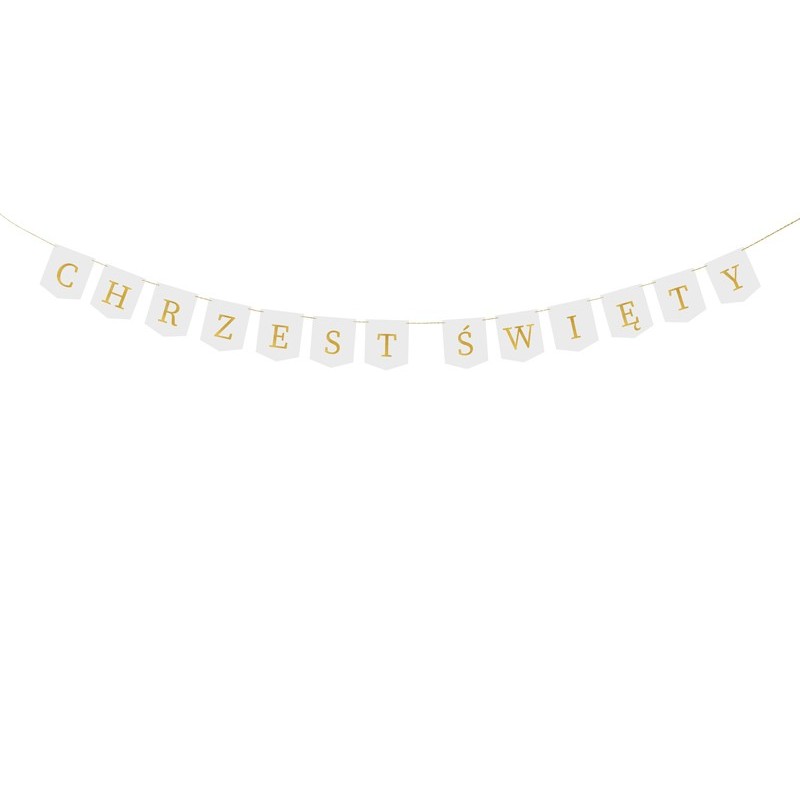 Baner ''Chrzest Święty'', biały