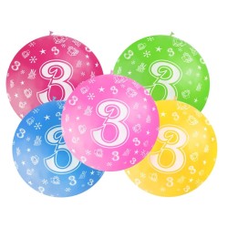 Balony 92 cm, 3rd Birthday