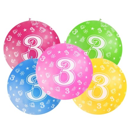 Balony 92 cm, 3rd Birthday