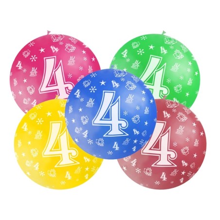Balony 92 cm, 4th Birthday
