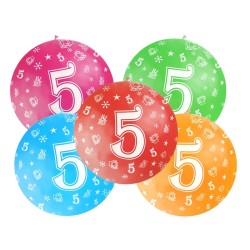 Balony 92 cm, 5th Birthday