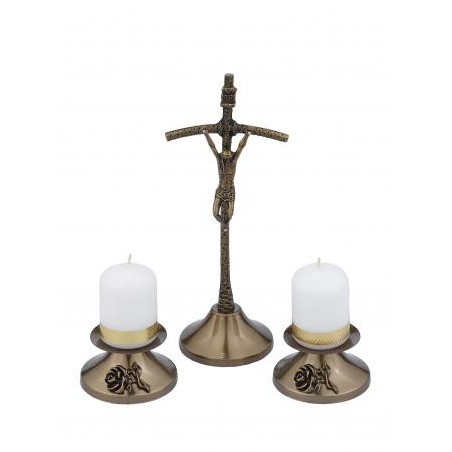 Komplet kolędowy - róża na świeczniku 7