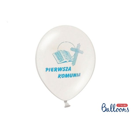 Balony z błękitnym nadrukiem
