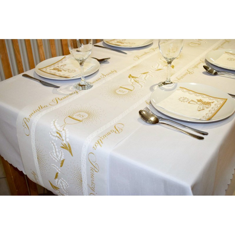 Bieżnik komunijny (złoty)