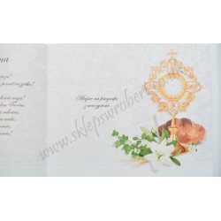 Pamiątka Komunii Św. 14 brokat