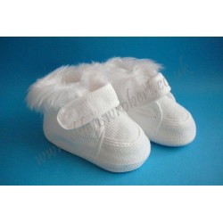 Struksowe buciki zimowe na rzep kod 015