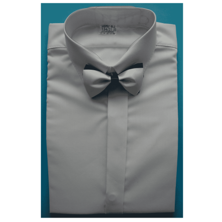 Koszula z krytą pliską i muszką