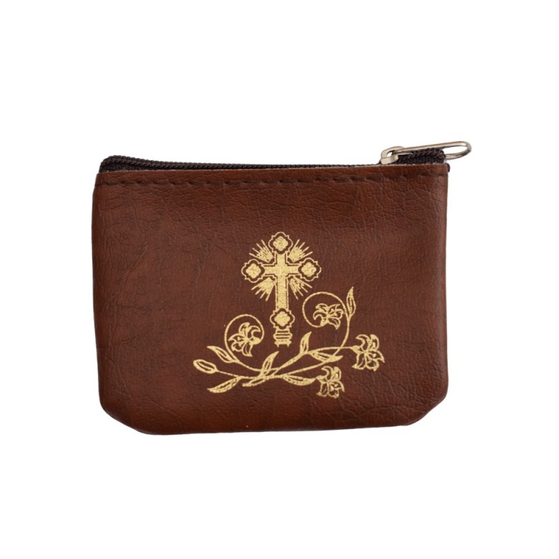 Etui na zamek brązowe