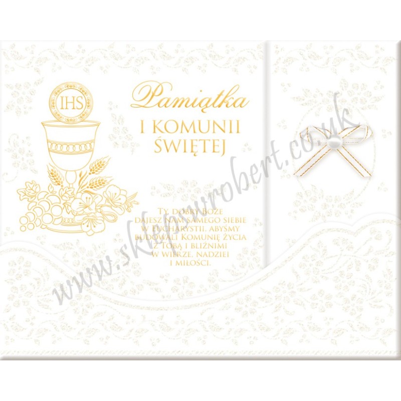 Pamiątka Komunii Św. 14 brokat
