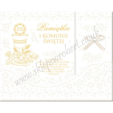 Pamiątka Komunii Św. 14 brokat