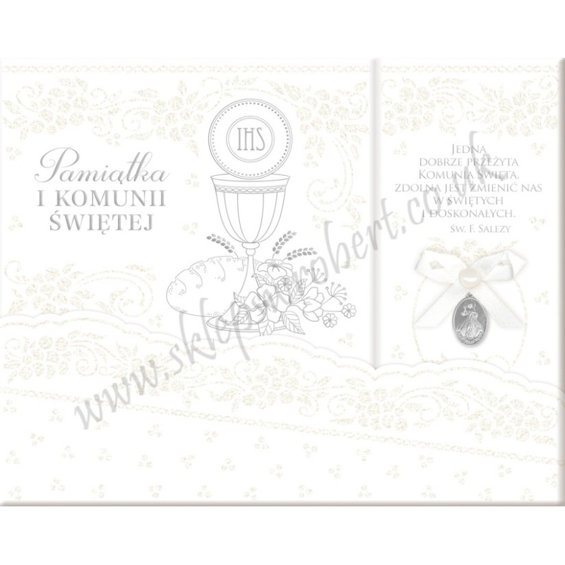 Pamiątka Komunii Św. 15 brokat