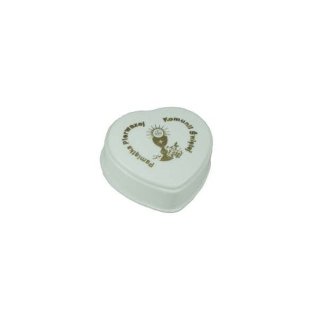 Pudelko na srebro (I Komunia Sw.) serce duże