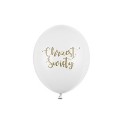 Balony Chrzest Święty, Pastel Pure White