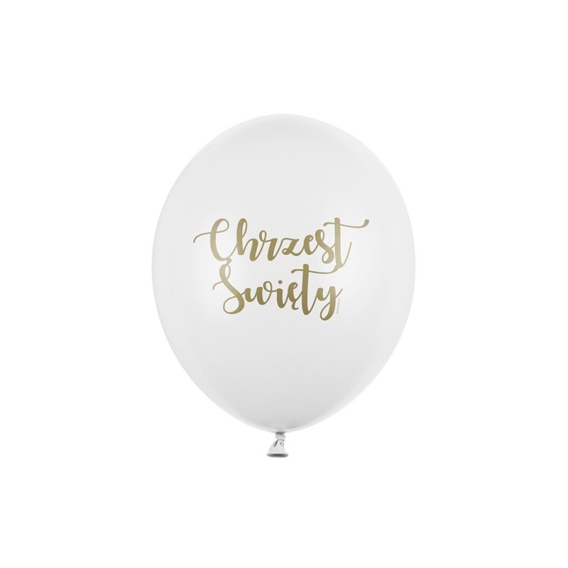 Balony Chrzest Święty, Pastel Pure White