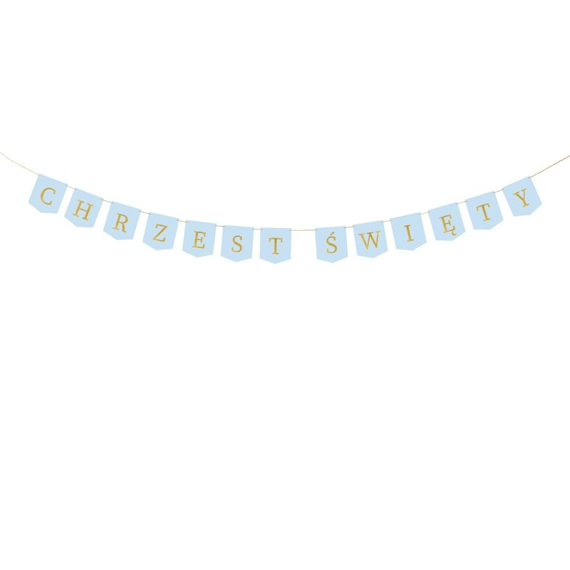 Baner ''Chrzest Święty'',  jasny niebieski