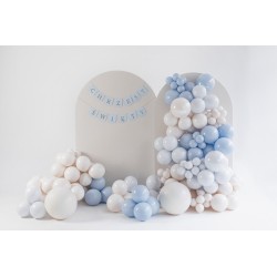 Baner ''Chrzest Święty'',  jasny niebieski