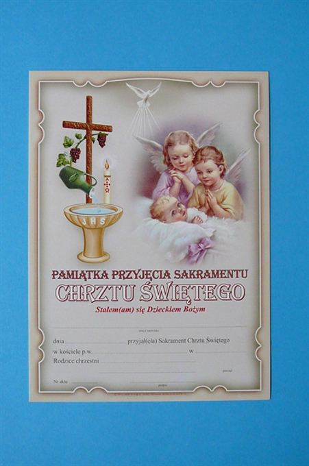 Obrazek Pamiątka Chrztu Św.