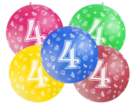 Picture of Balony 92 cm, 4th Birthday