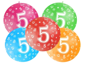 Picture of Balony 92 cm, 5th Birthday