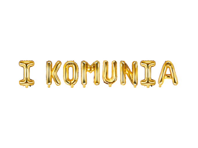 Picture of Balon foliowy ''I Komunia'', złoty