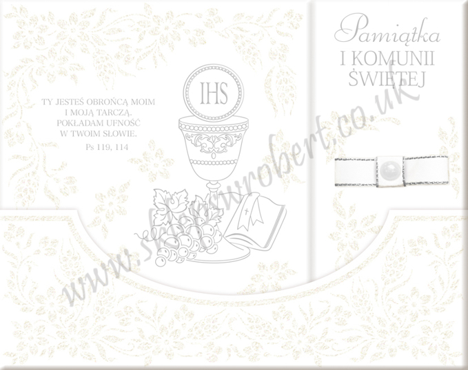 Obrazek Pamiątka Komunii Świętej 16 brokat